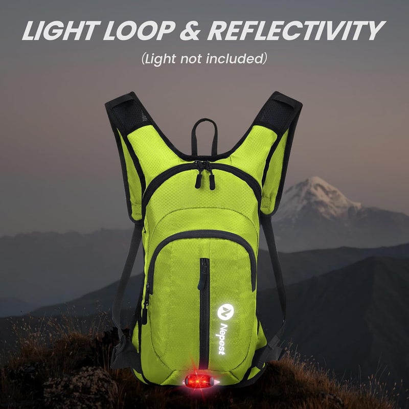Nepest Hydration Pack Backpack for Women & Men, Lightweight Water Backpack with 2L Water Bladder for Hiking Cycling Running Biking - Image 2